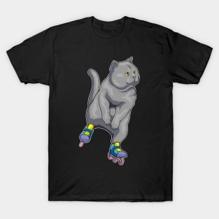 British Shorthair Inline skating Roller skates T-Shirt